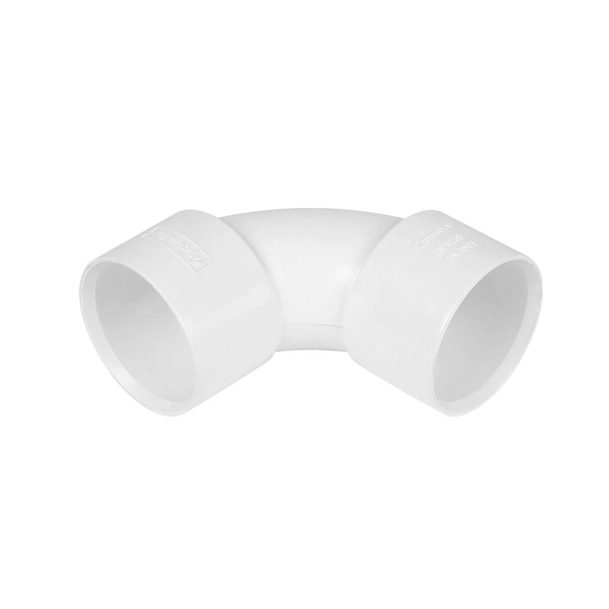 Solvent Weld White Swept Bend 92.5 Degree - 40mm