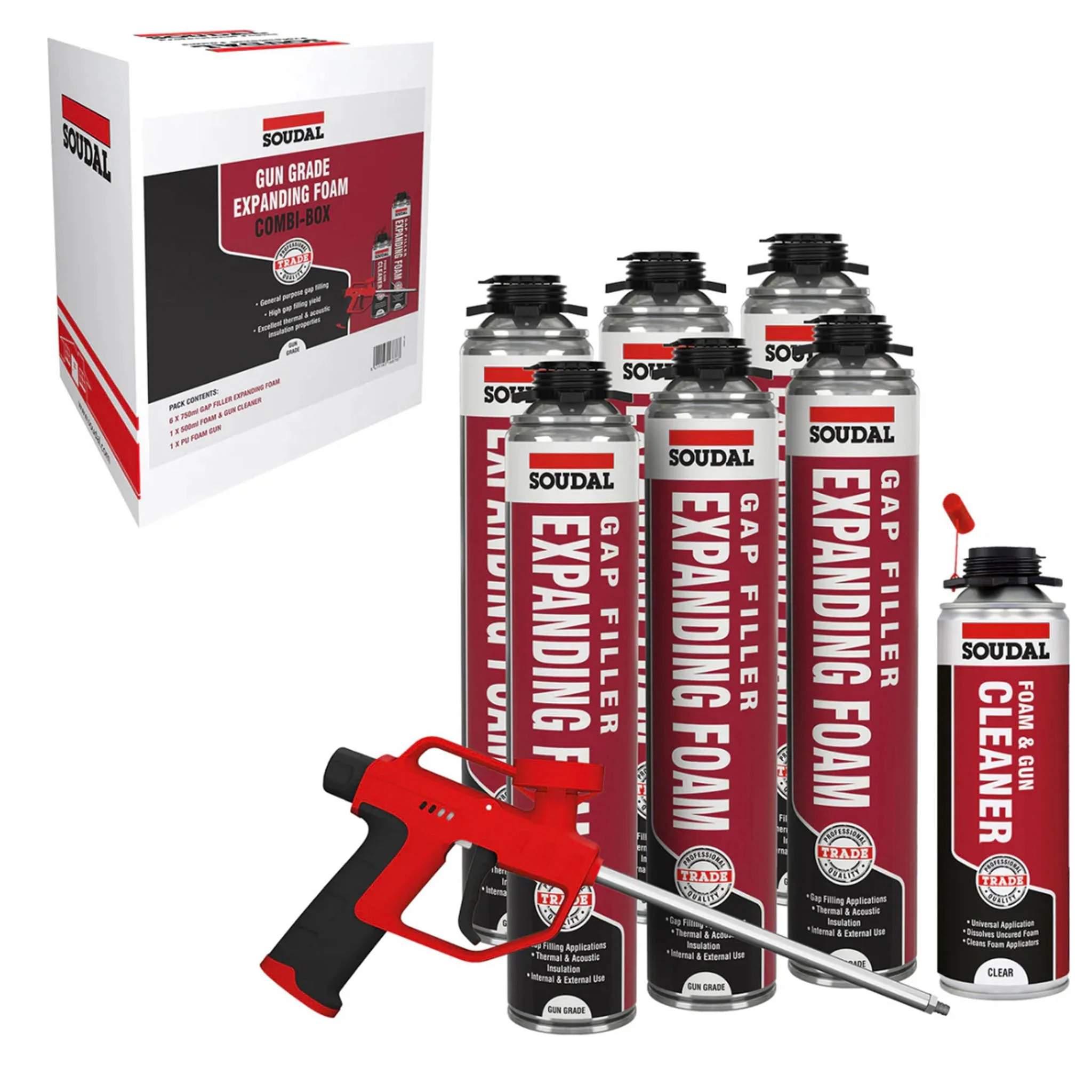 Soudal Combibox Trade Gap Filler Foam Kit