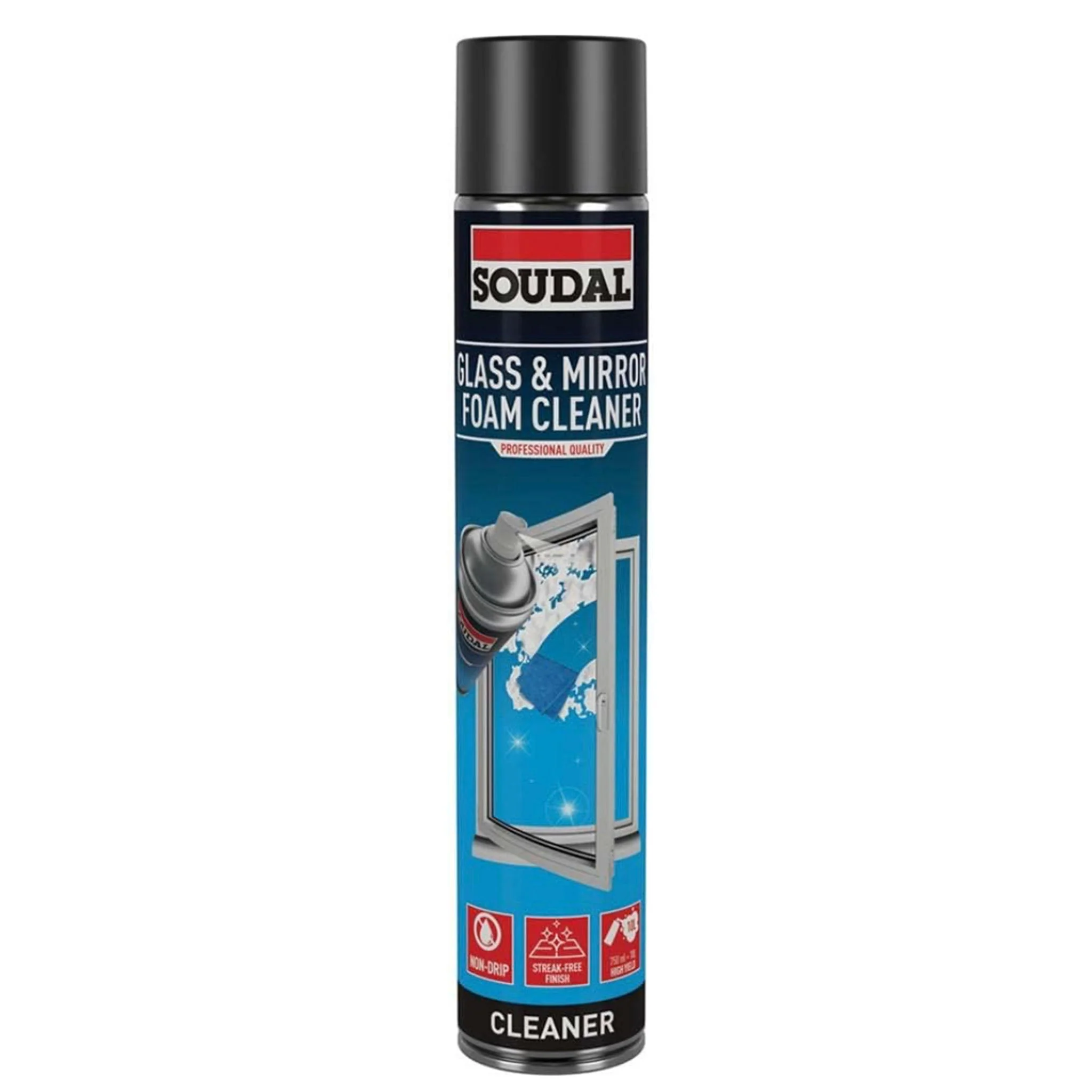 Soudal Glass and Mirror Spray Foam Cleaner - 750ml
