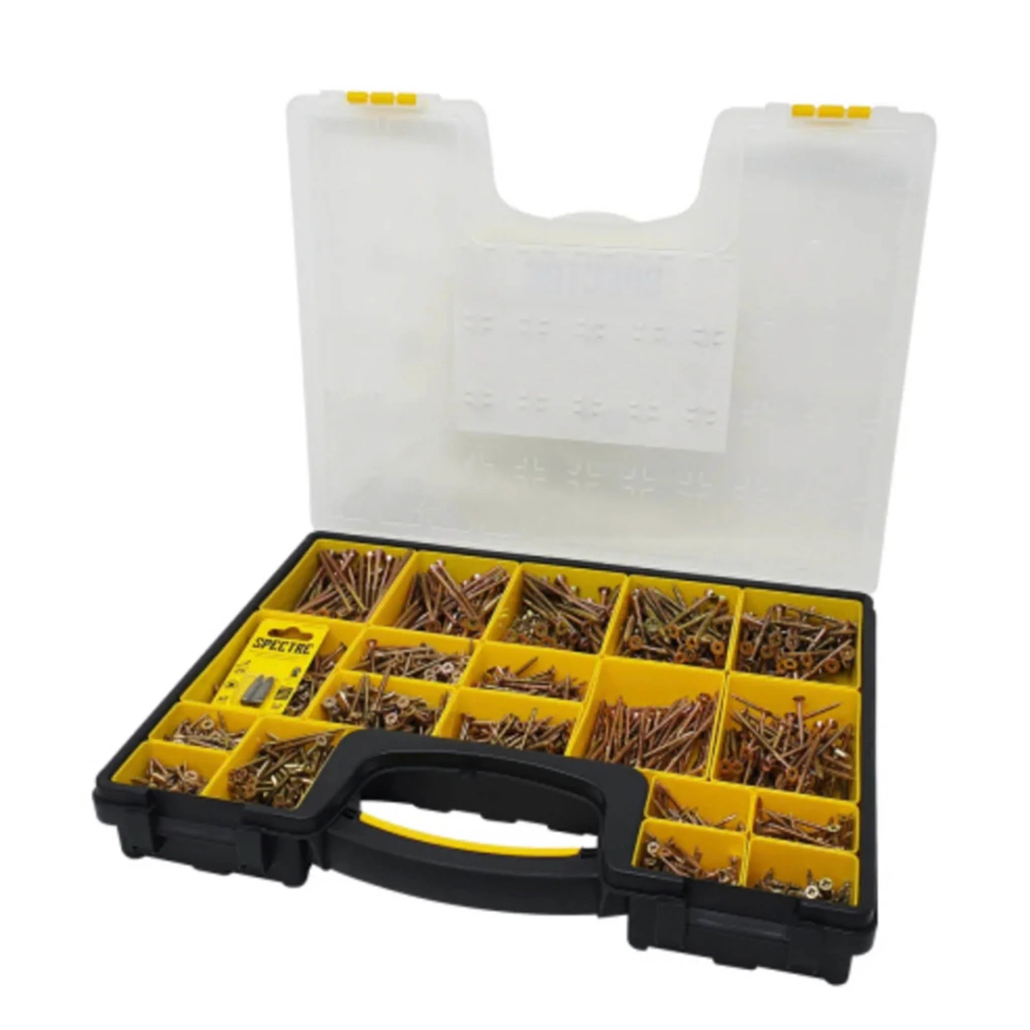 Spectre Woodscrew And Organiser Screw Case Assorted - 1200 Piece