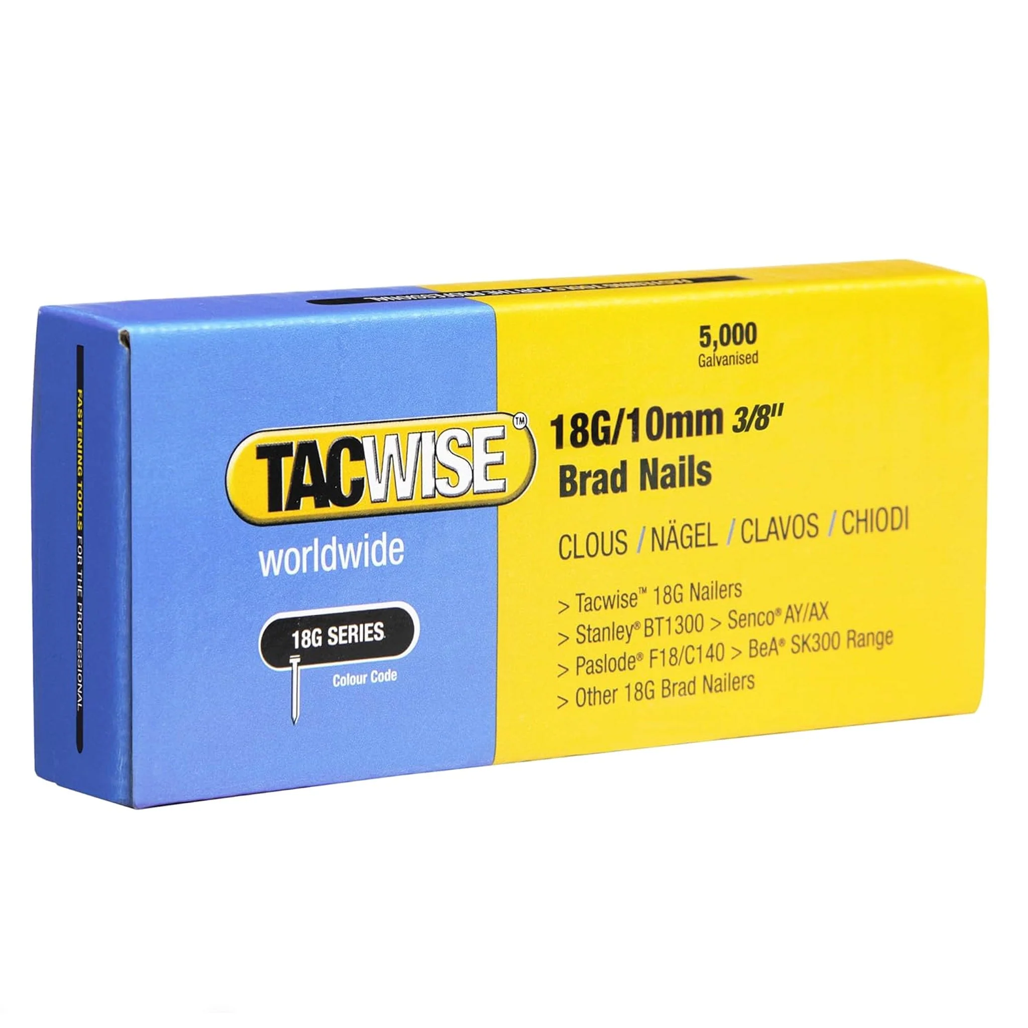 Tacwise 18G Galvanised Smooth Brad Nails 10mm - 50mm - Image 3