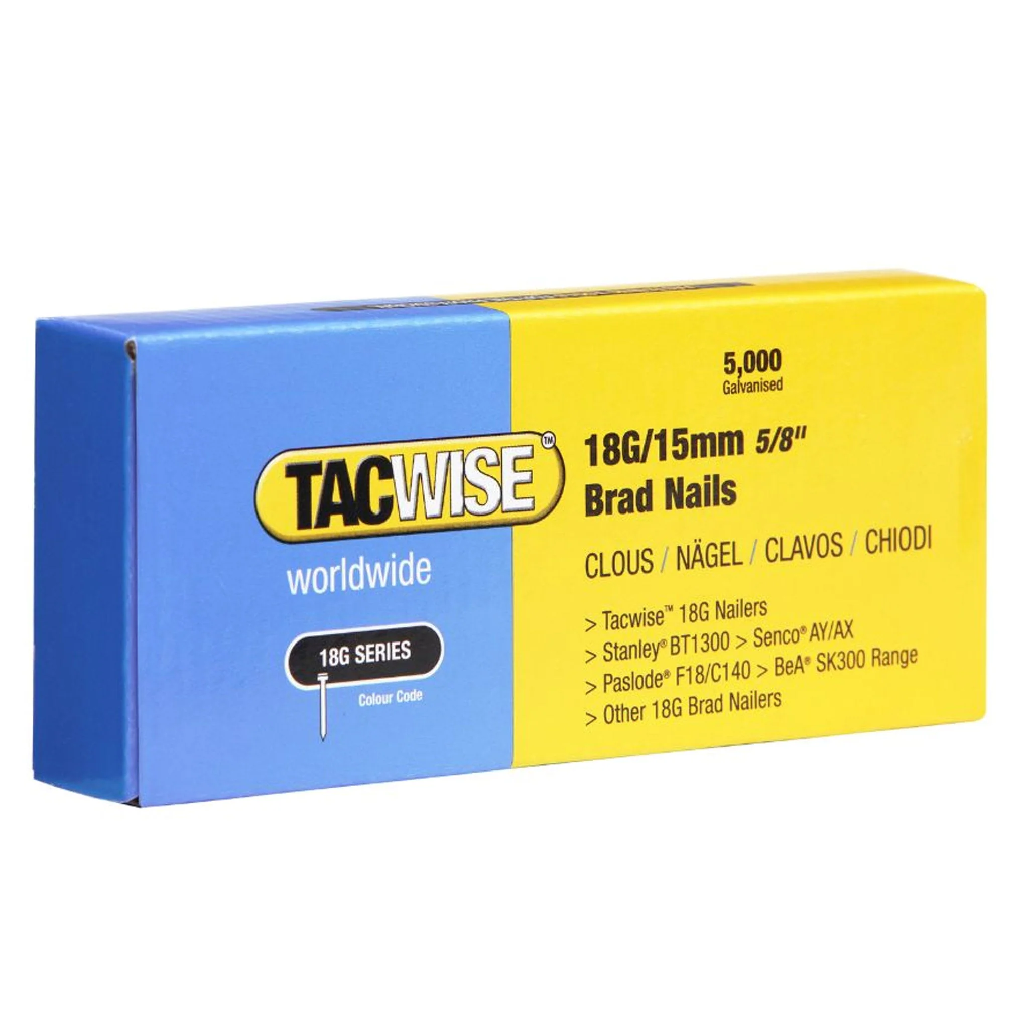 Tacwise 18G Galvanised Smooth Brad Nails 10mm - 50mm - Image 5