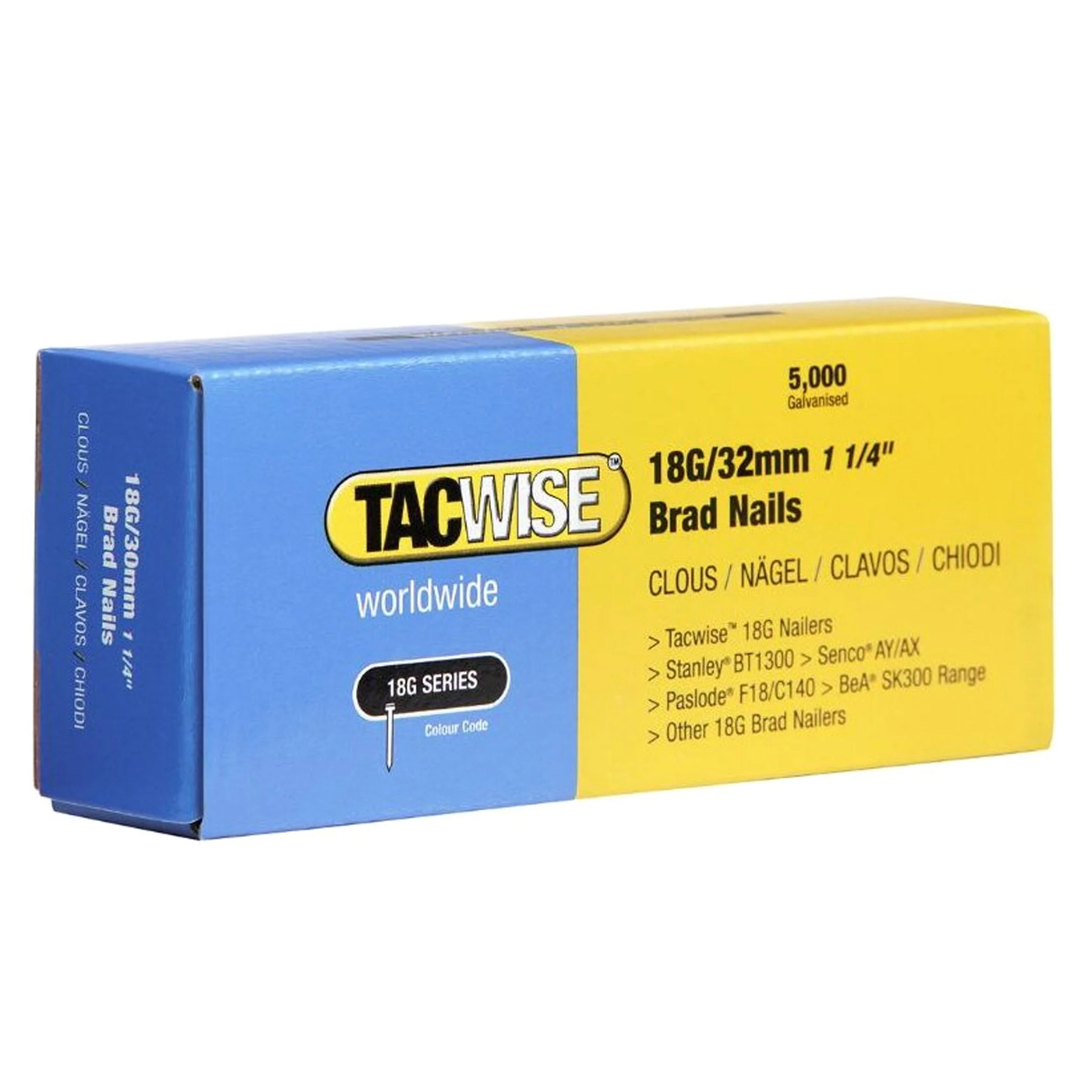 Tacwise 18G Galvanised Smooth Brad Nails 10mm - 50mm - Image 7