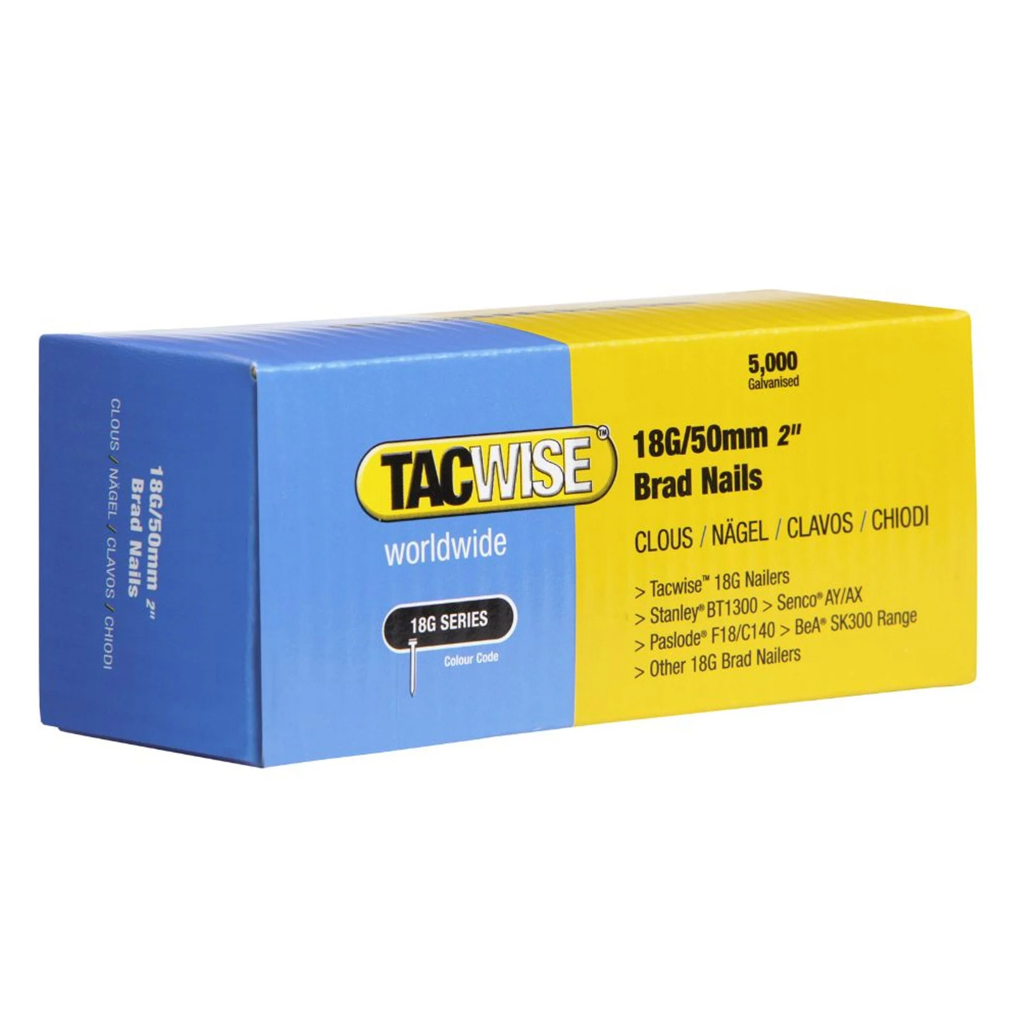 Tacwise 18G Galvanised Smooth Brad Nails 10mm - 50mm - Image 9