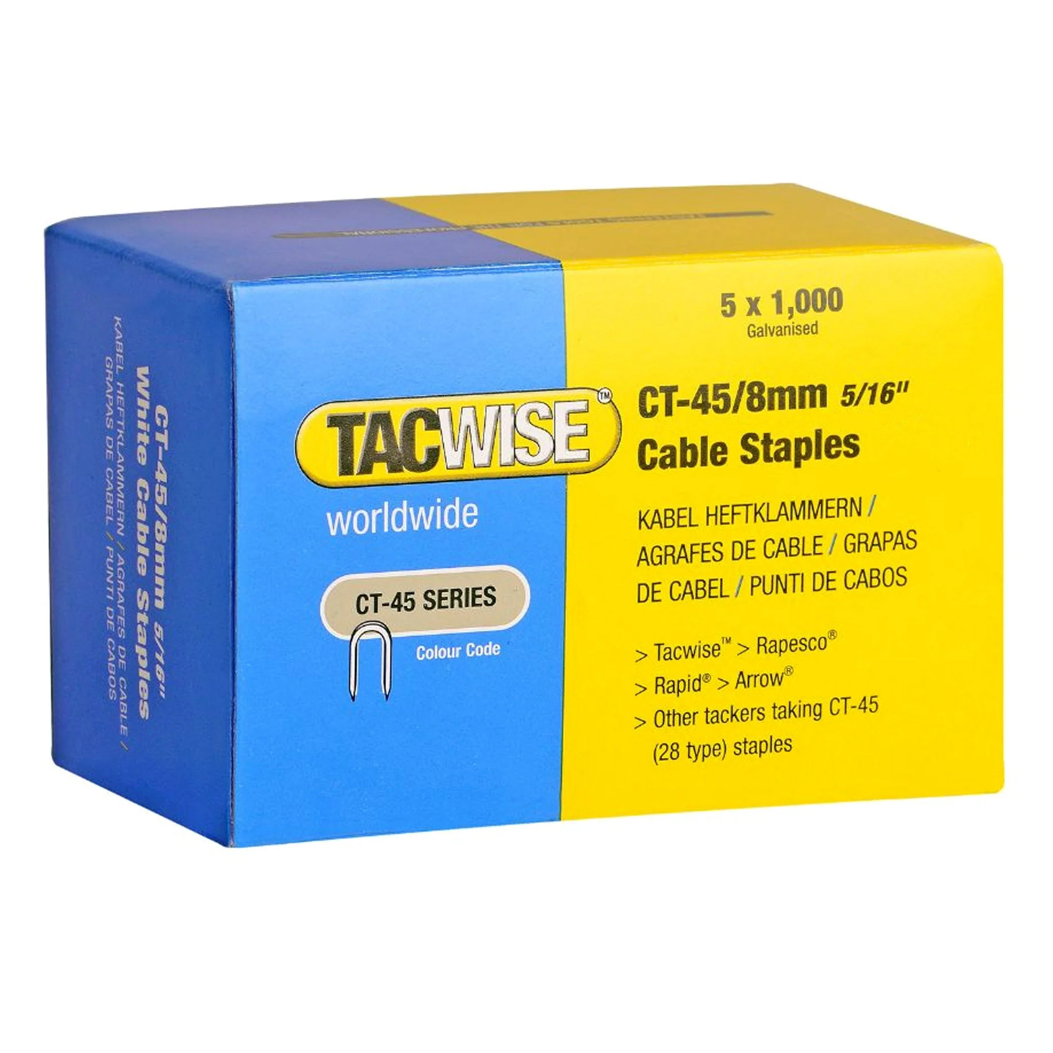 Tacwise CT-45 Cable Staples 8mm - 10mm - Image 3