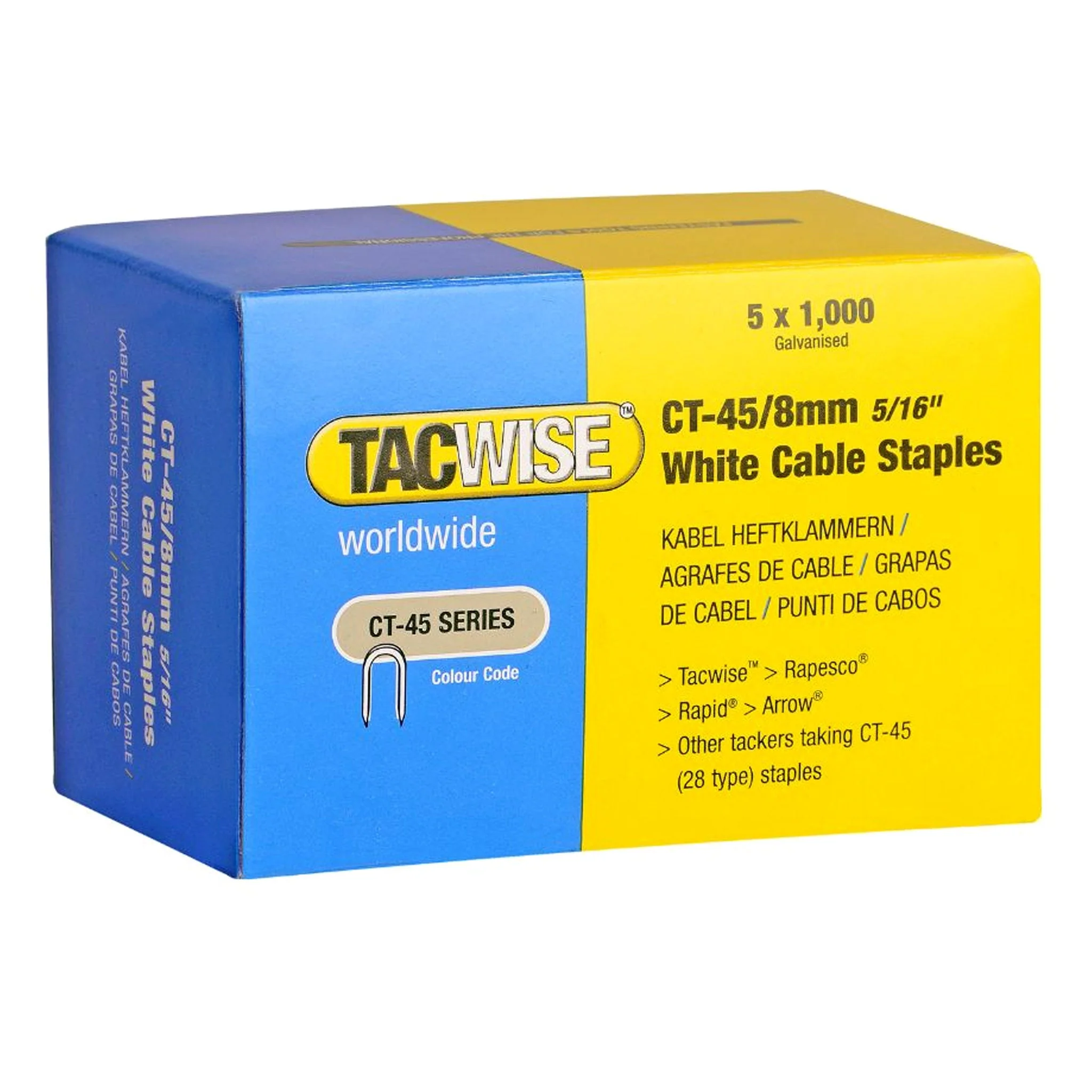 Tacwise CT-45 Cable Staples 8mm - 10mm - Image 4