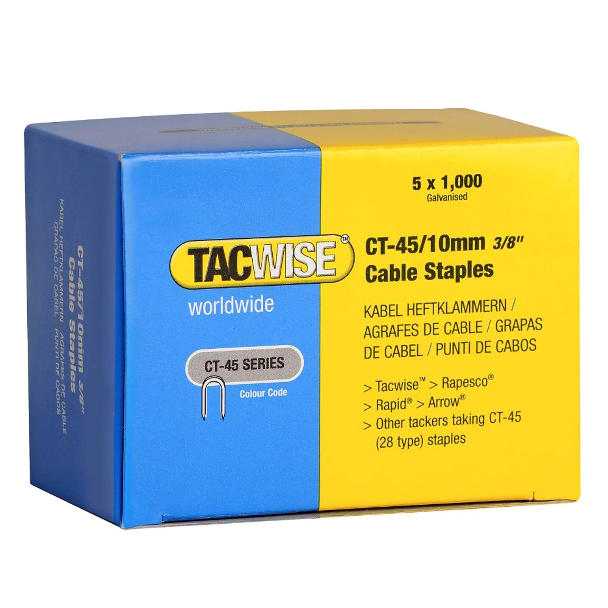 Tacwise CT-45 Cable Staples 8mm - 10mm - Image 5