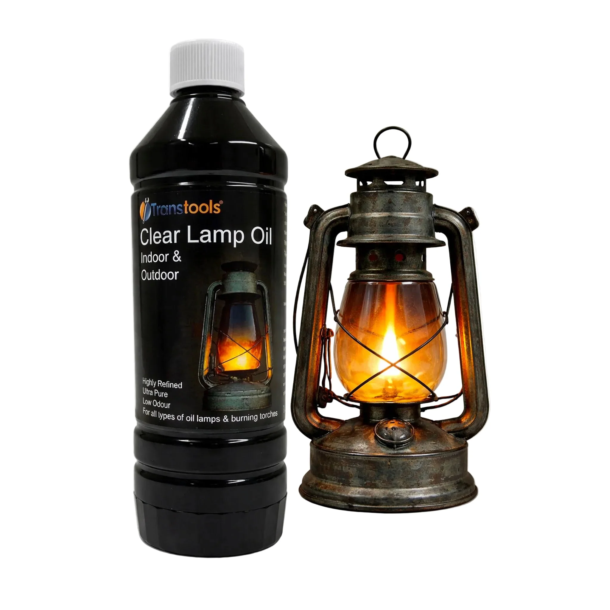 Transtools Clear Lamp Lantern Indoor and Outdoor Oil 1 Litre - Image 2
