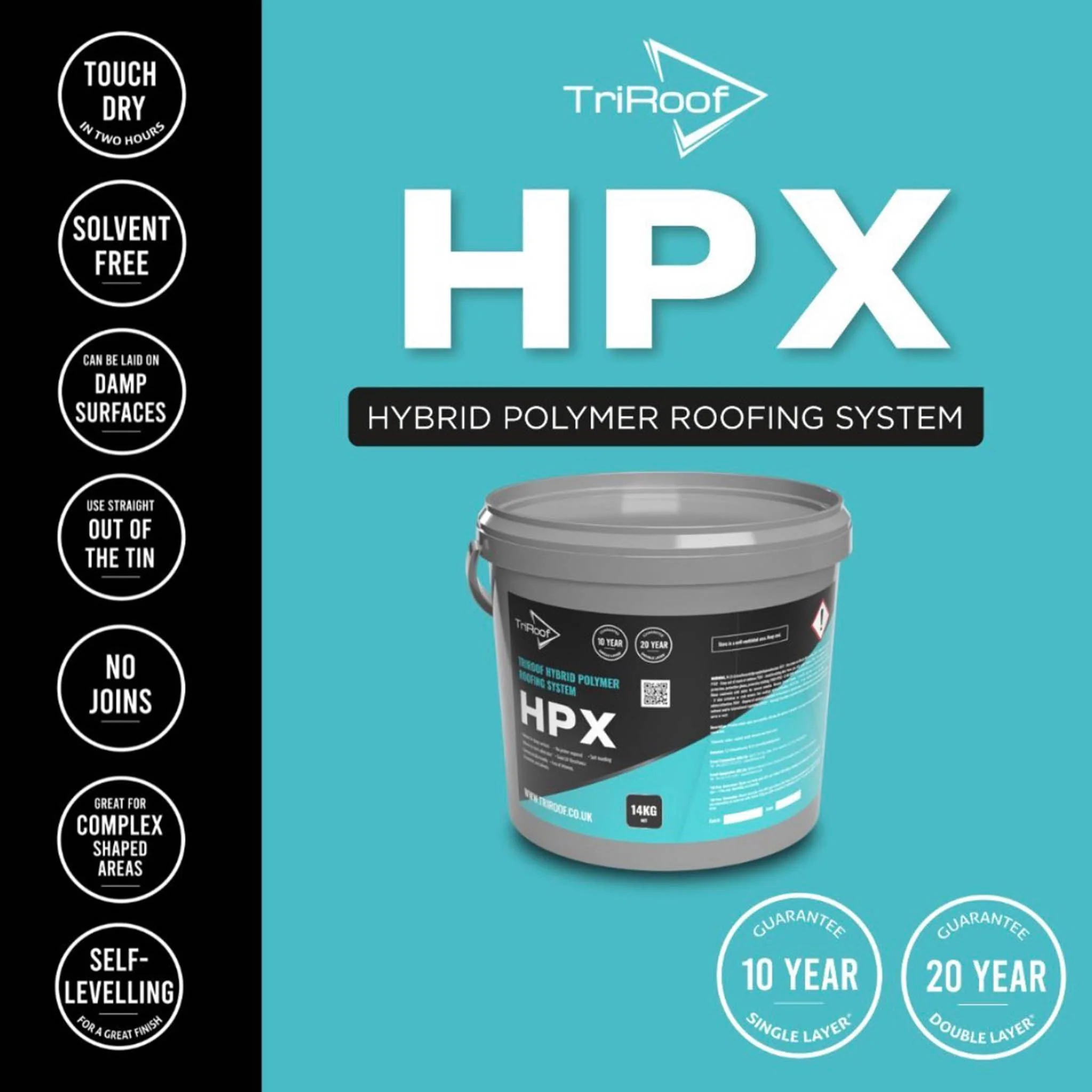 Triroof HPX Hybrid Polymer Liquid Membrane - 14kg - Image 3