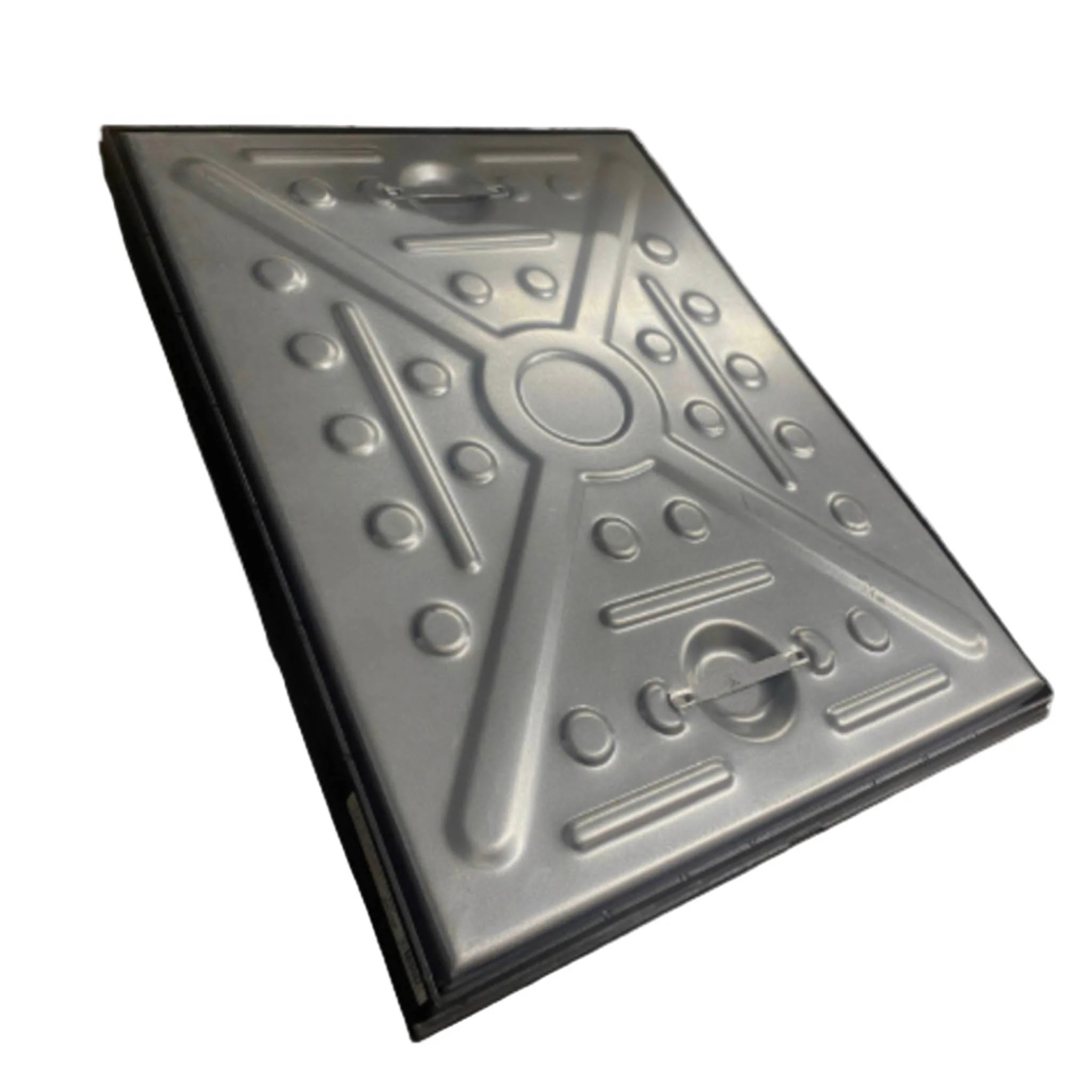 Underground Galvanised Pedestrian Manhole Drain Cover and Frame - 24in x 18in