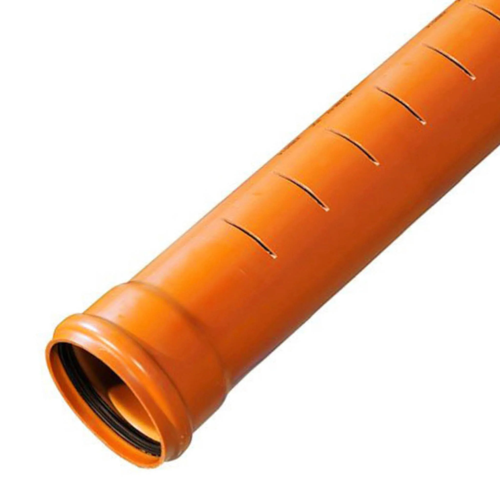 Underground Single Socket 110mm Slotted Pipe 6 Metre