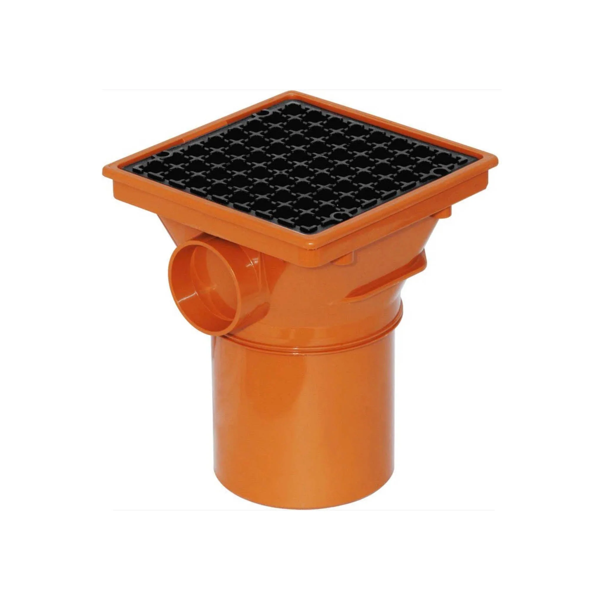 Underground Square Hopper With Grid - 110mm