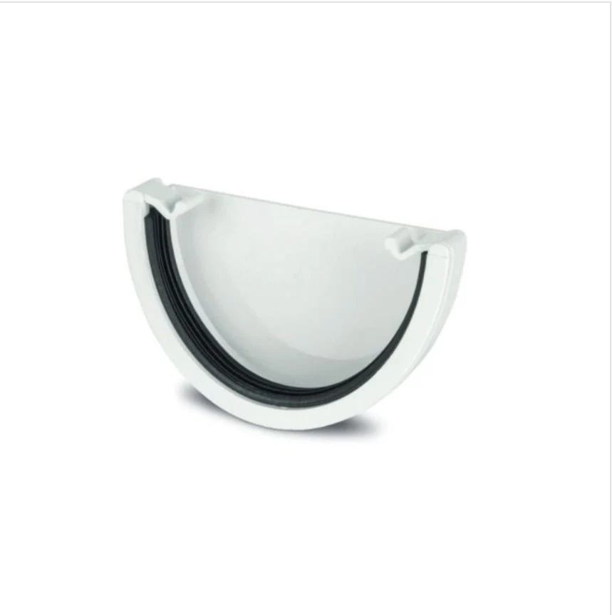 WHITE DEEPFLOW GUTTER EXTERNAL STOPEND