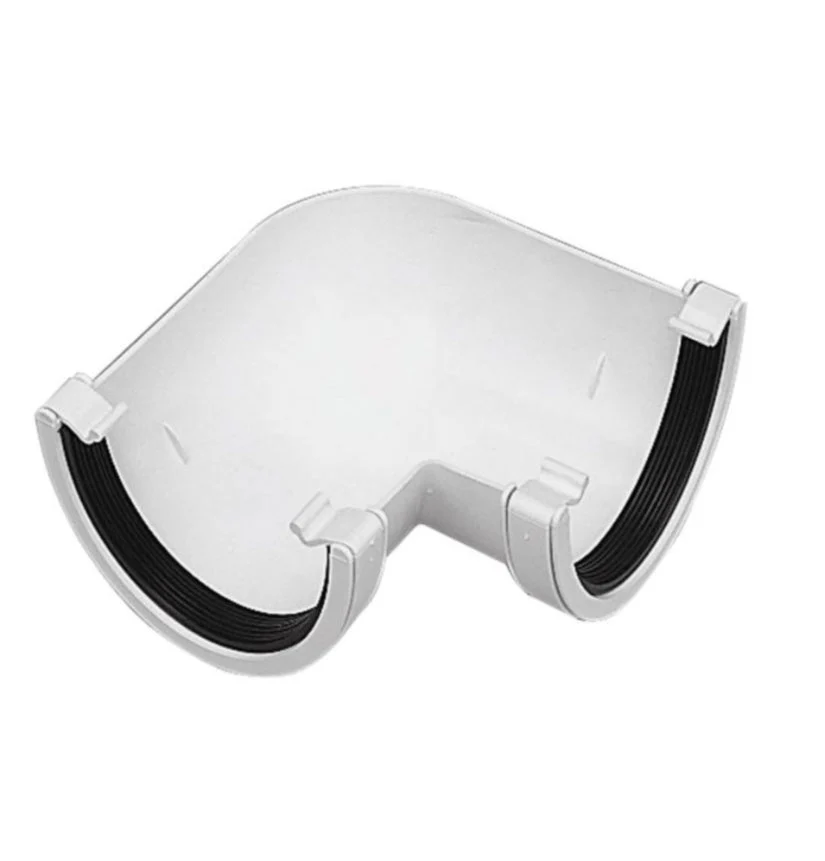 WHITE DEEPLOW GUTTER 90 DEGREE BEND
