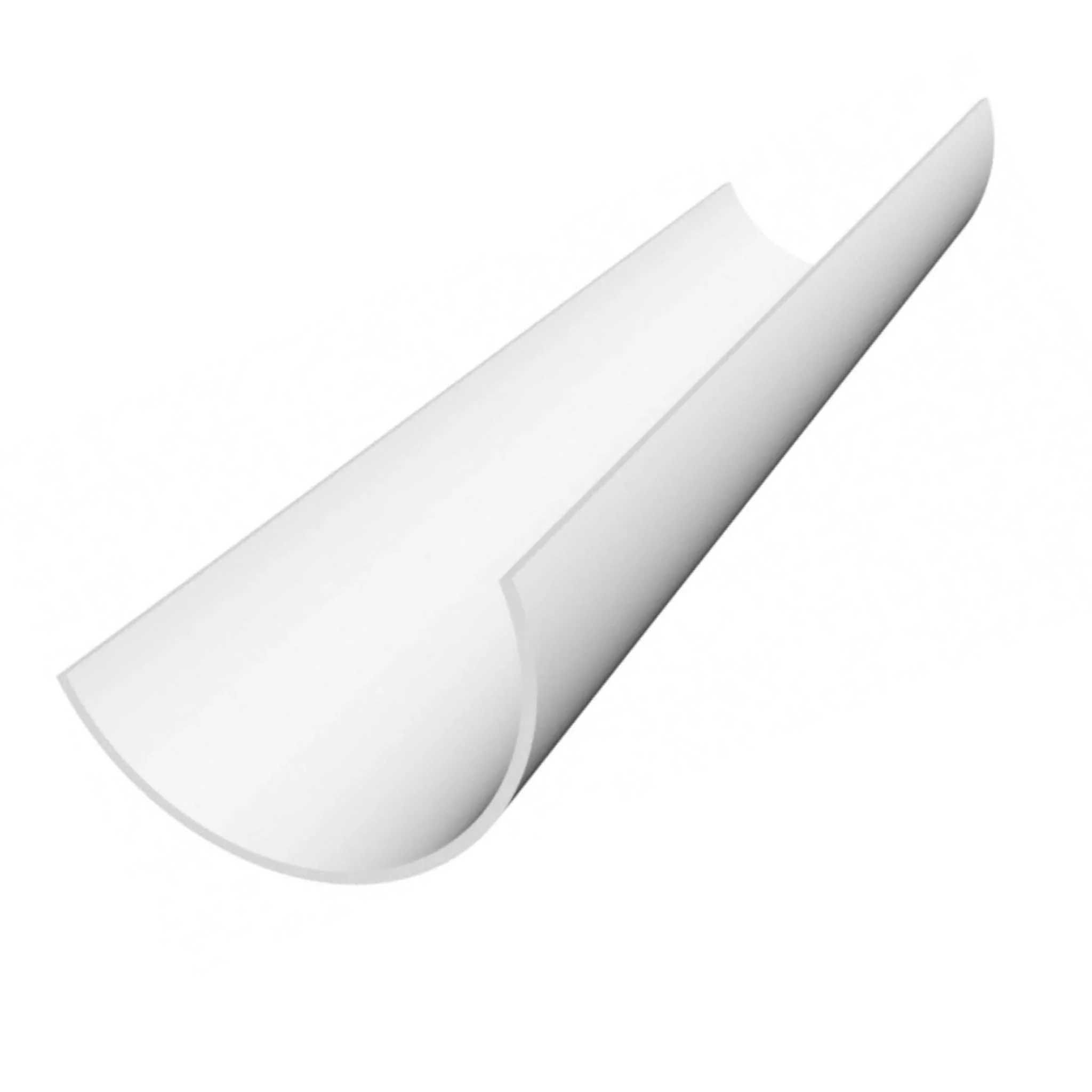 White Half Round Gutter - 4 Metre
