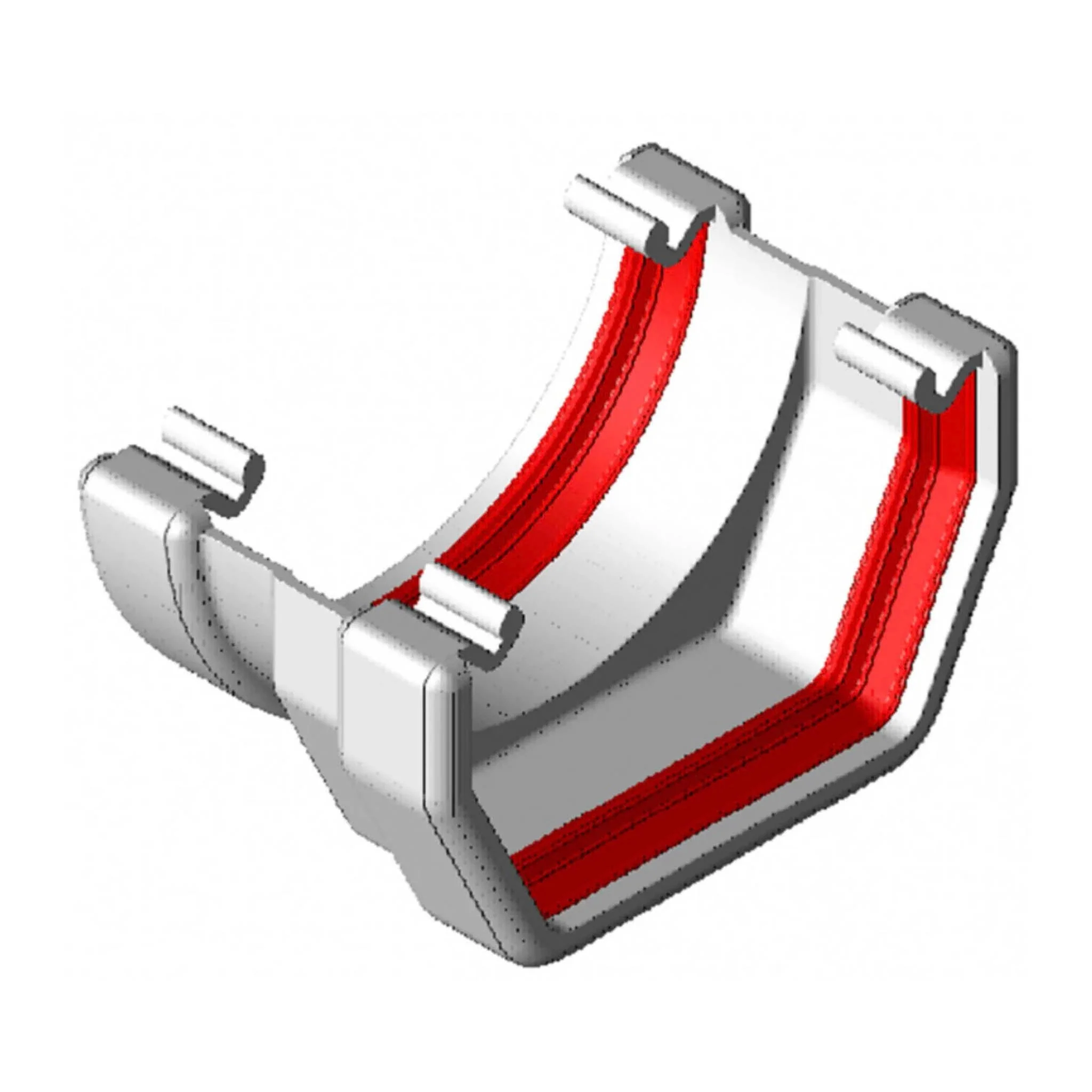 White Round And Square Gutter Union Adaptor