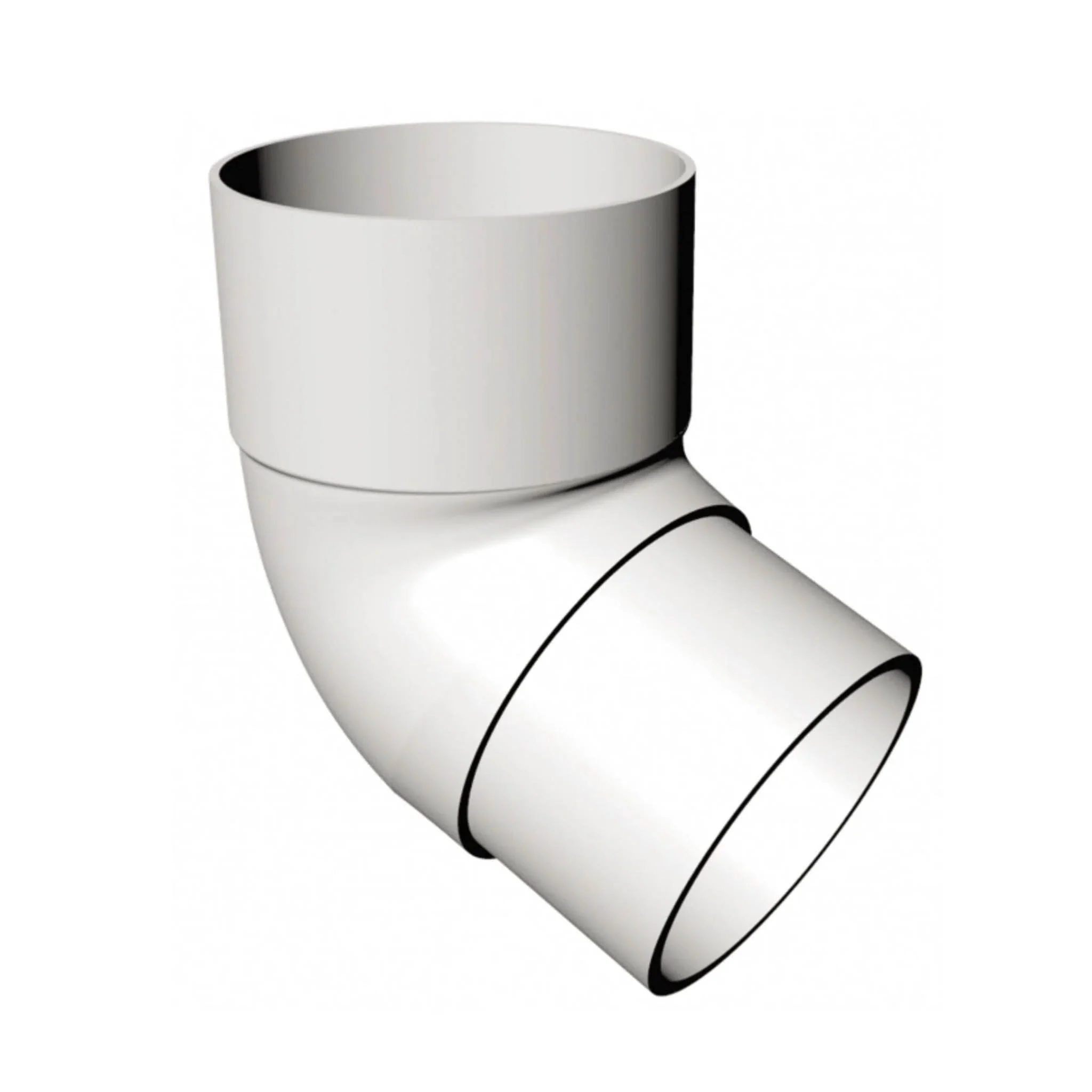 White Round Downpipe Offset Bend - 112 Degree