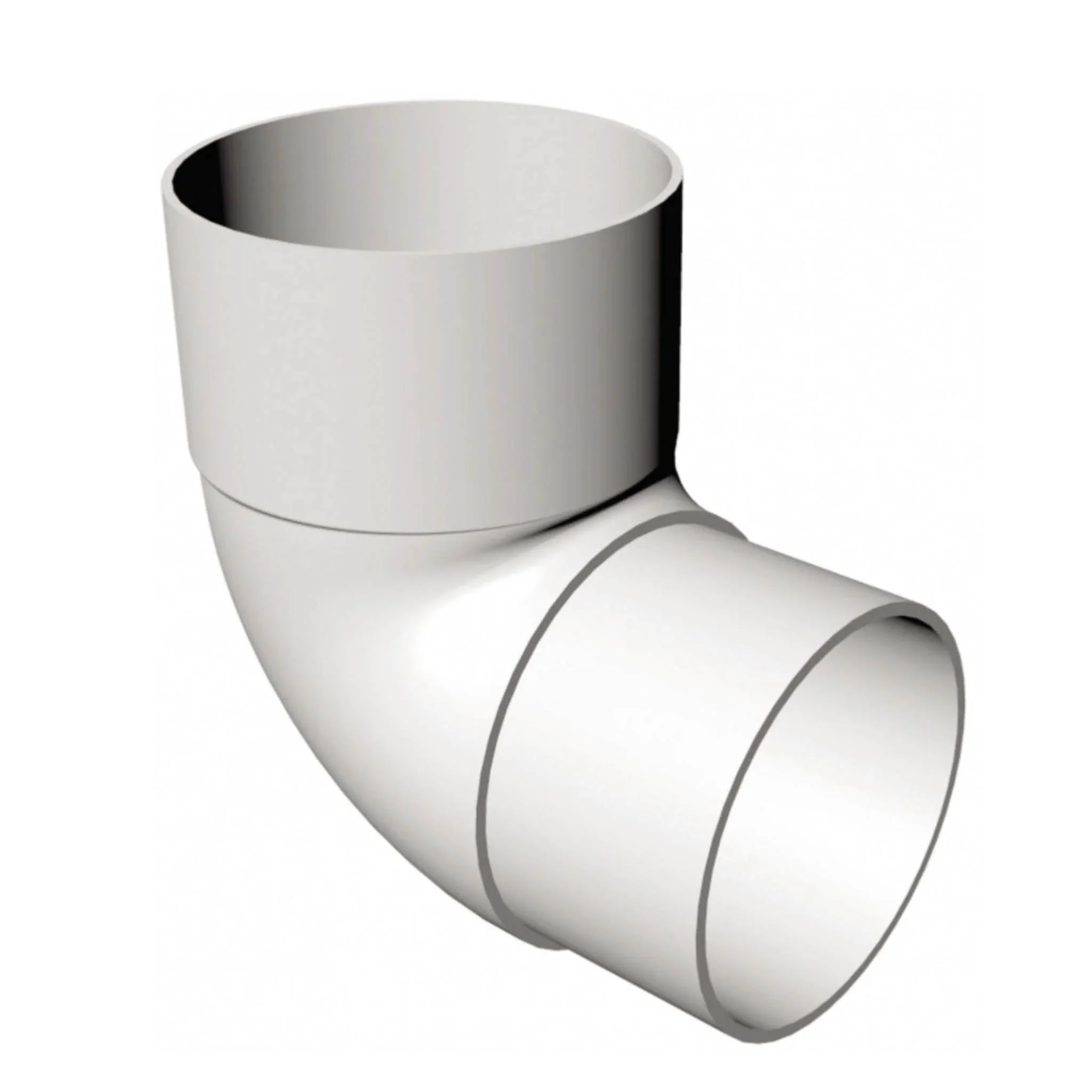 White Round Downpipe Offset Bend - 92.5 Degree