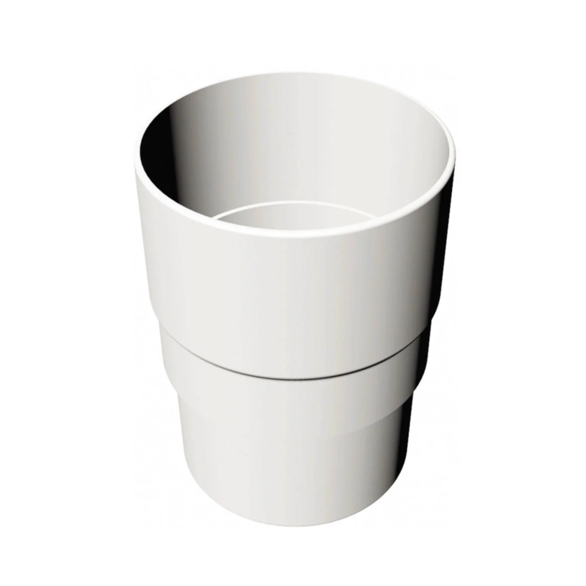 White Round Downpipe Socket Adaptor
