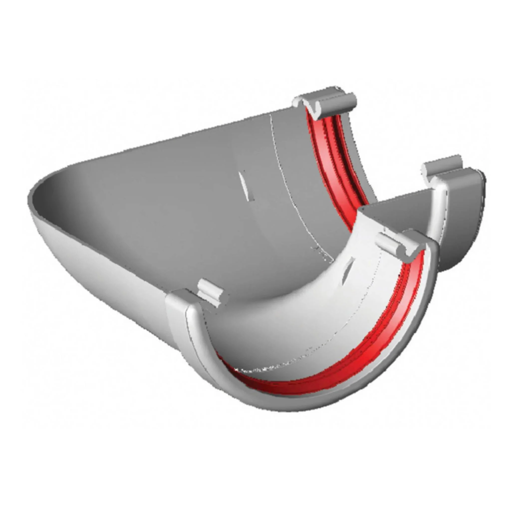White Round Gutter Angle 90 Degree