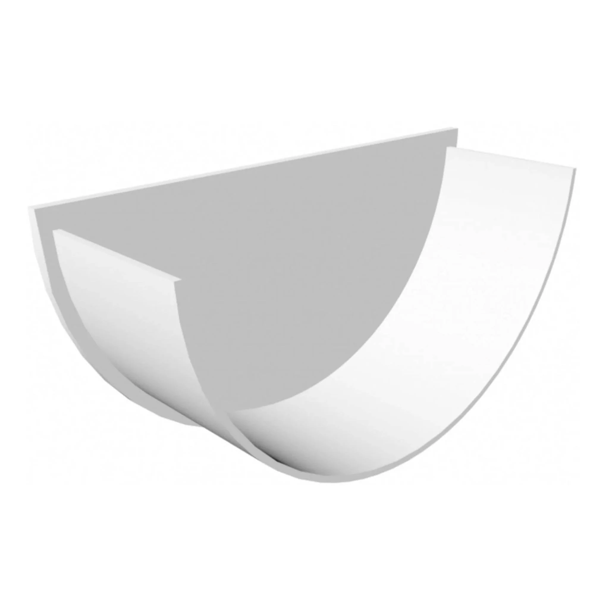 White Round Gutter Internal Stopend