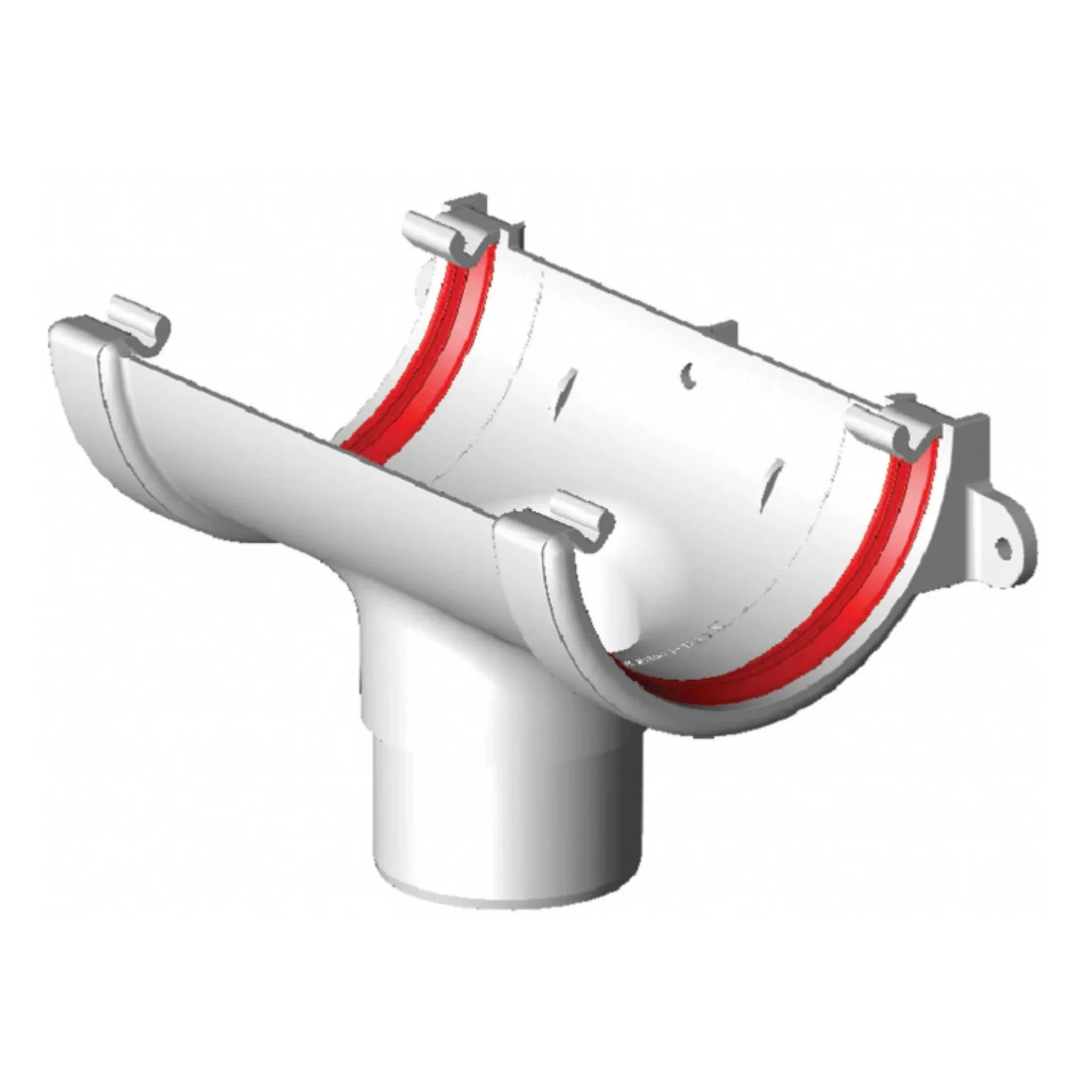 White Round Gutter Running Outlet