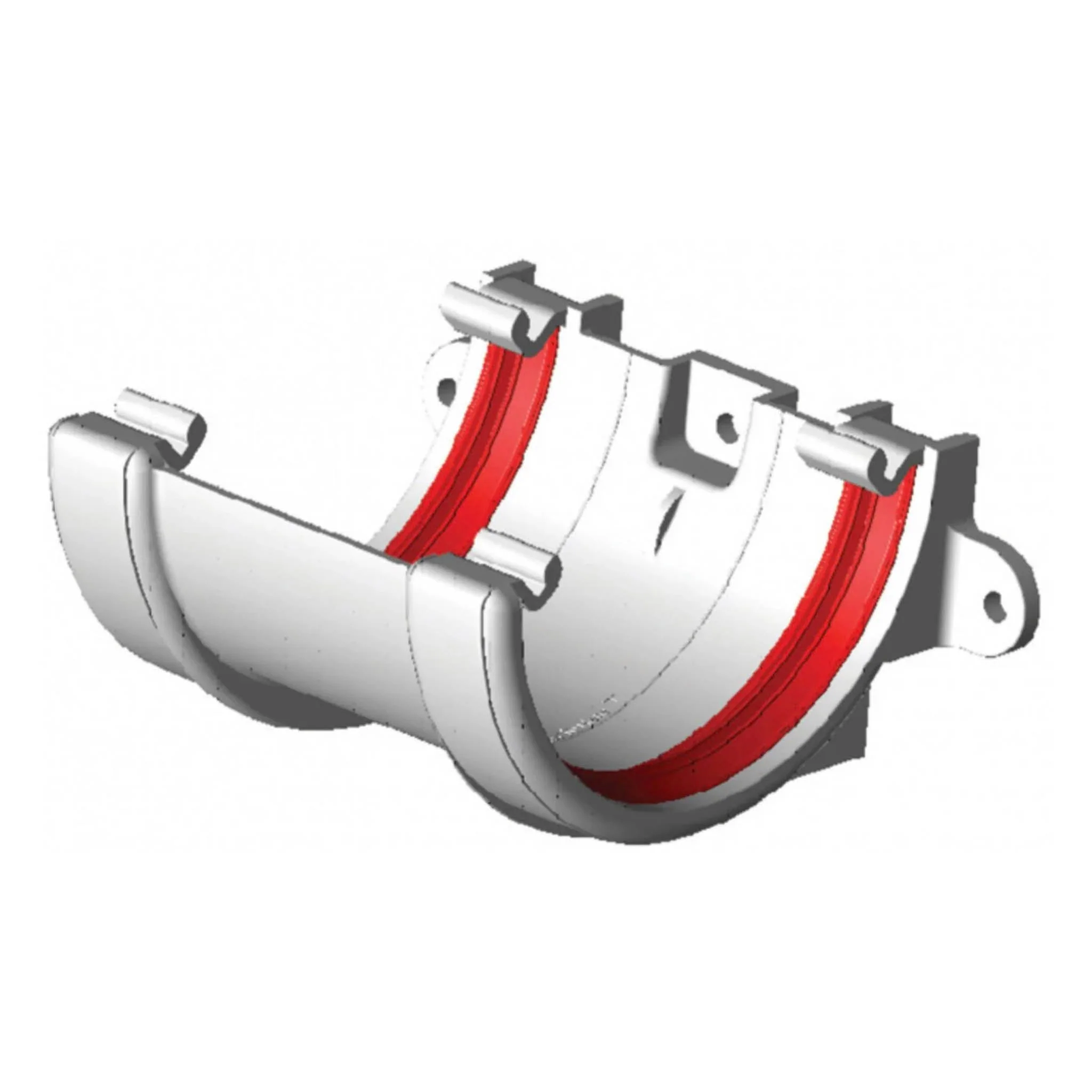 White Round Gutter Union