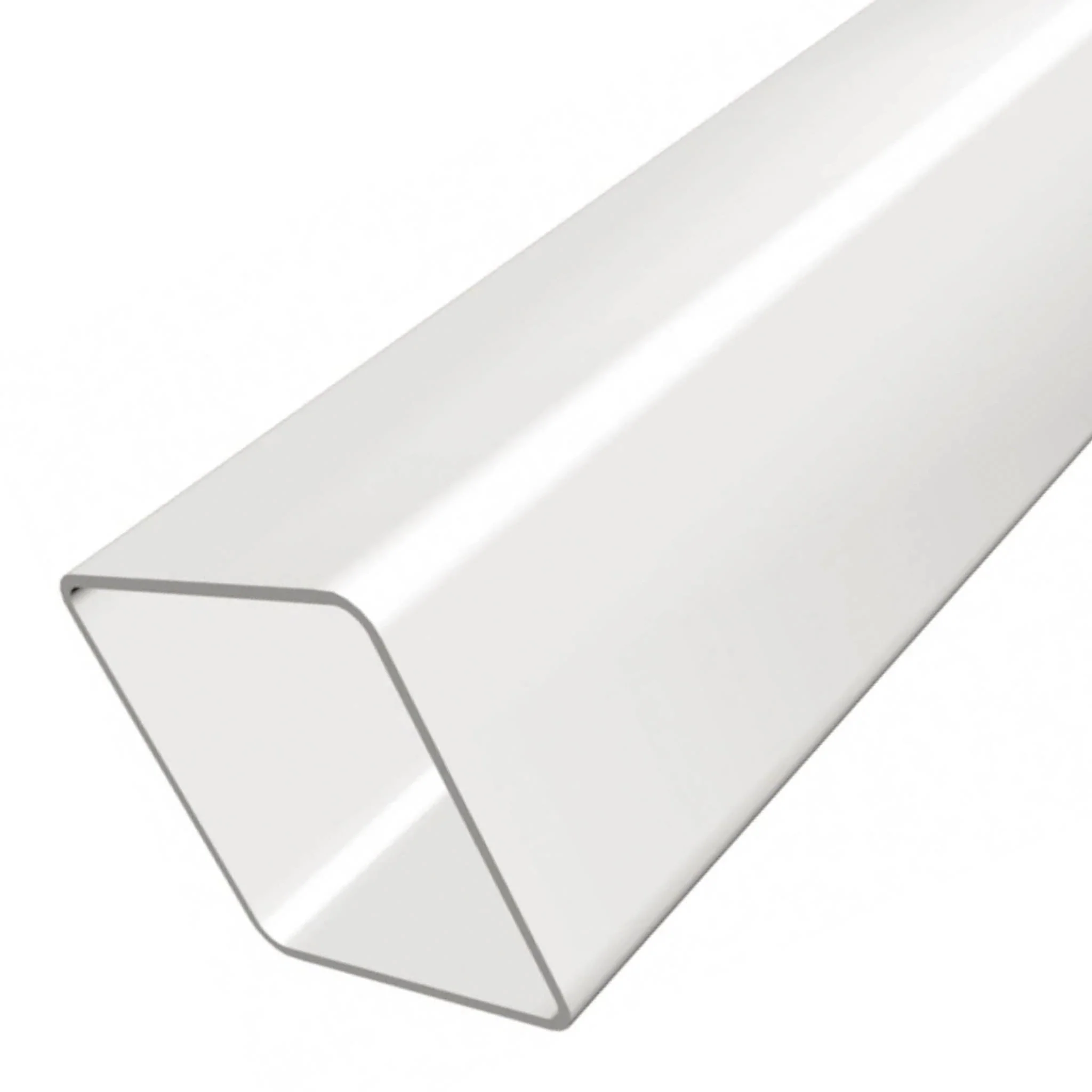 White Square Downpipe - 4 Metre