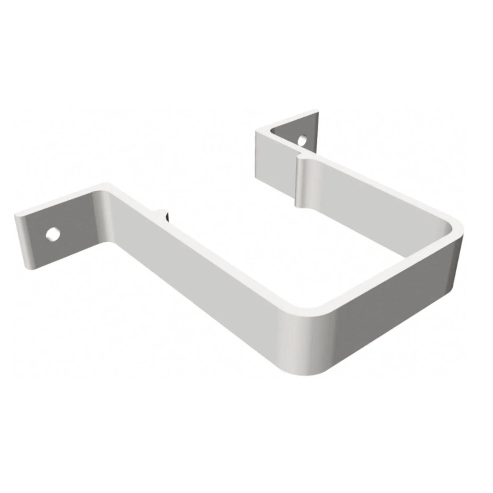 White Square Downpipe Clip