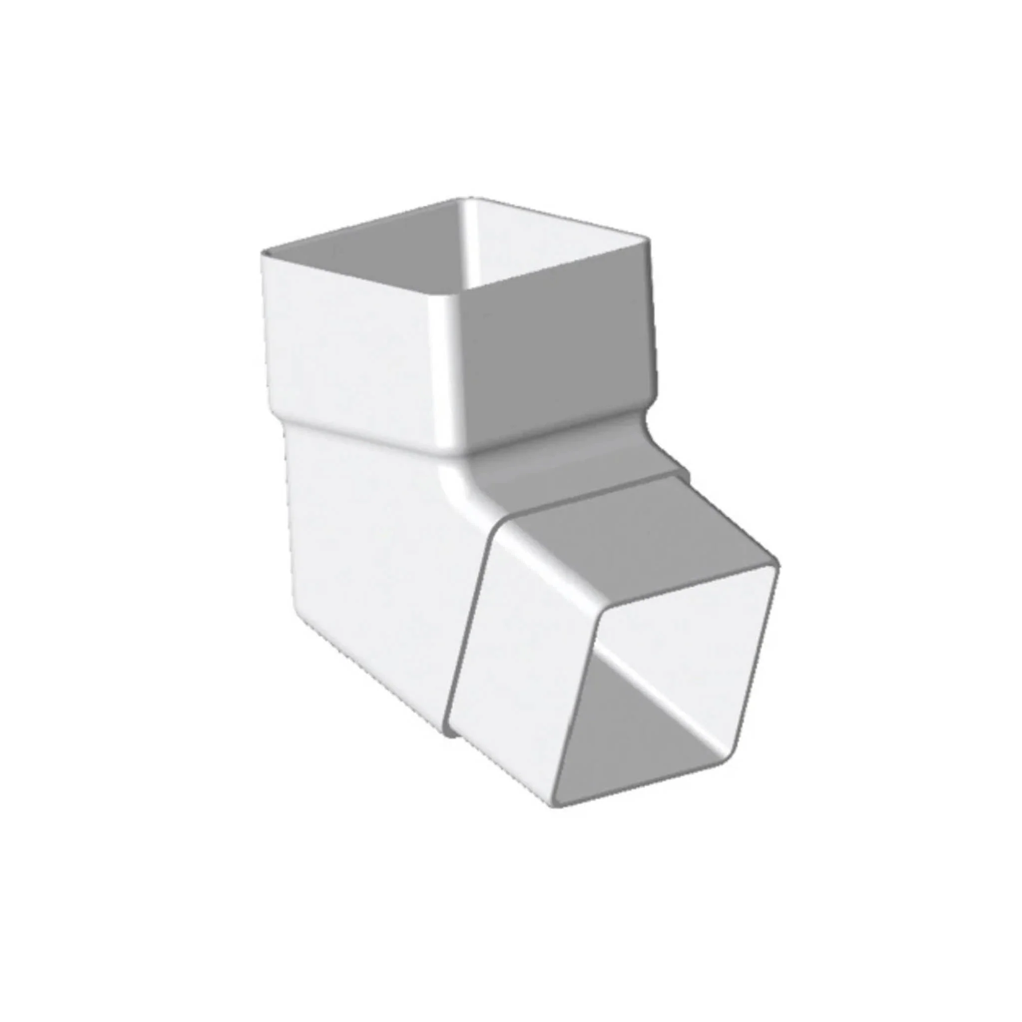 White Square Downpipe Offset Bend - 112.5 Degree
