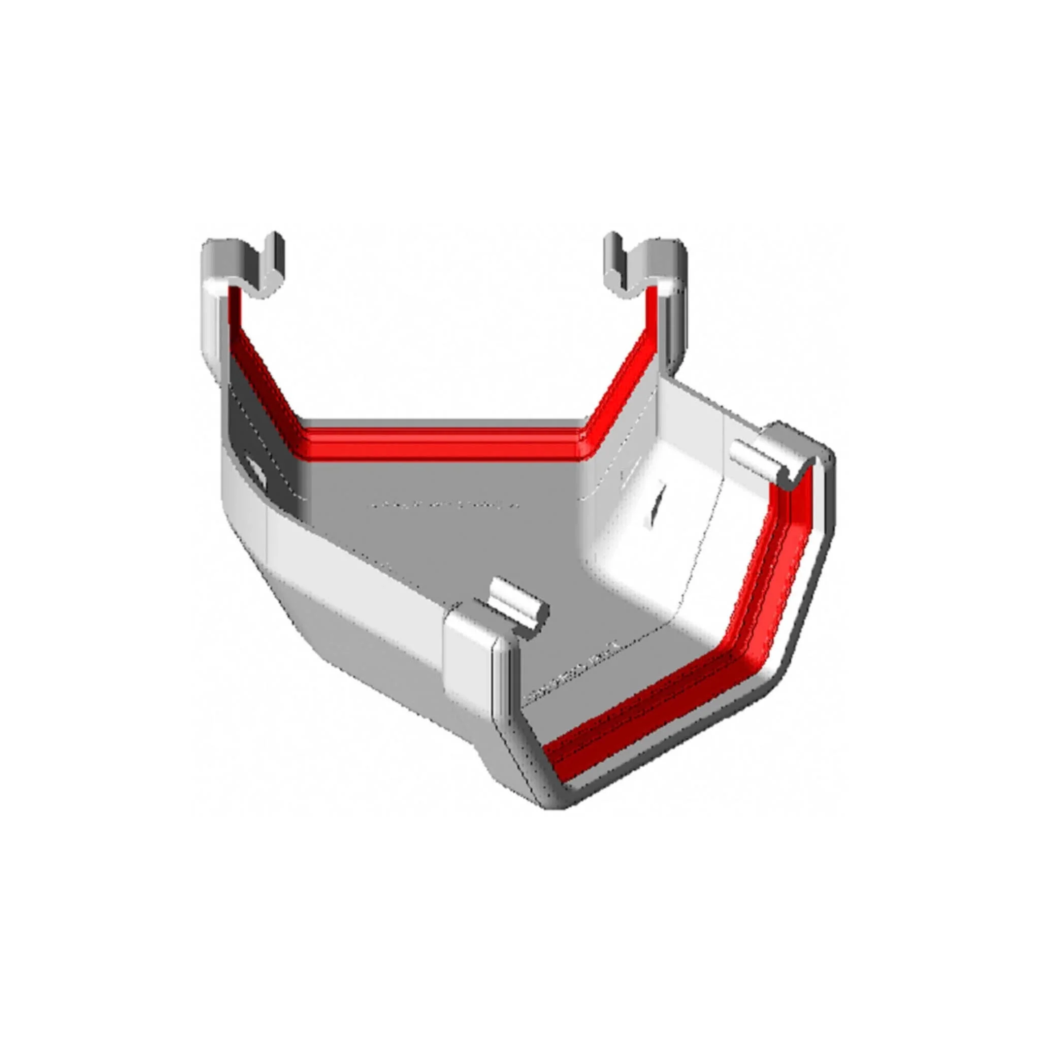 White Square Gutter Angle - 135 Degree