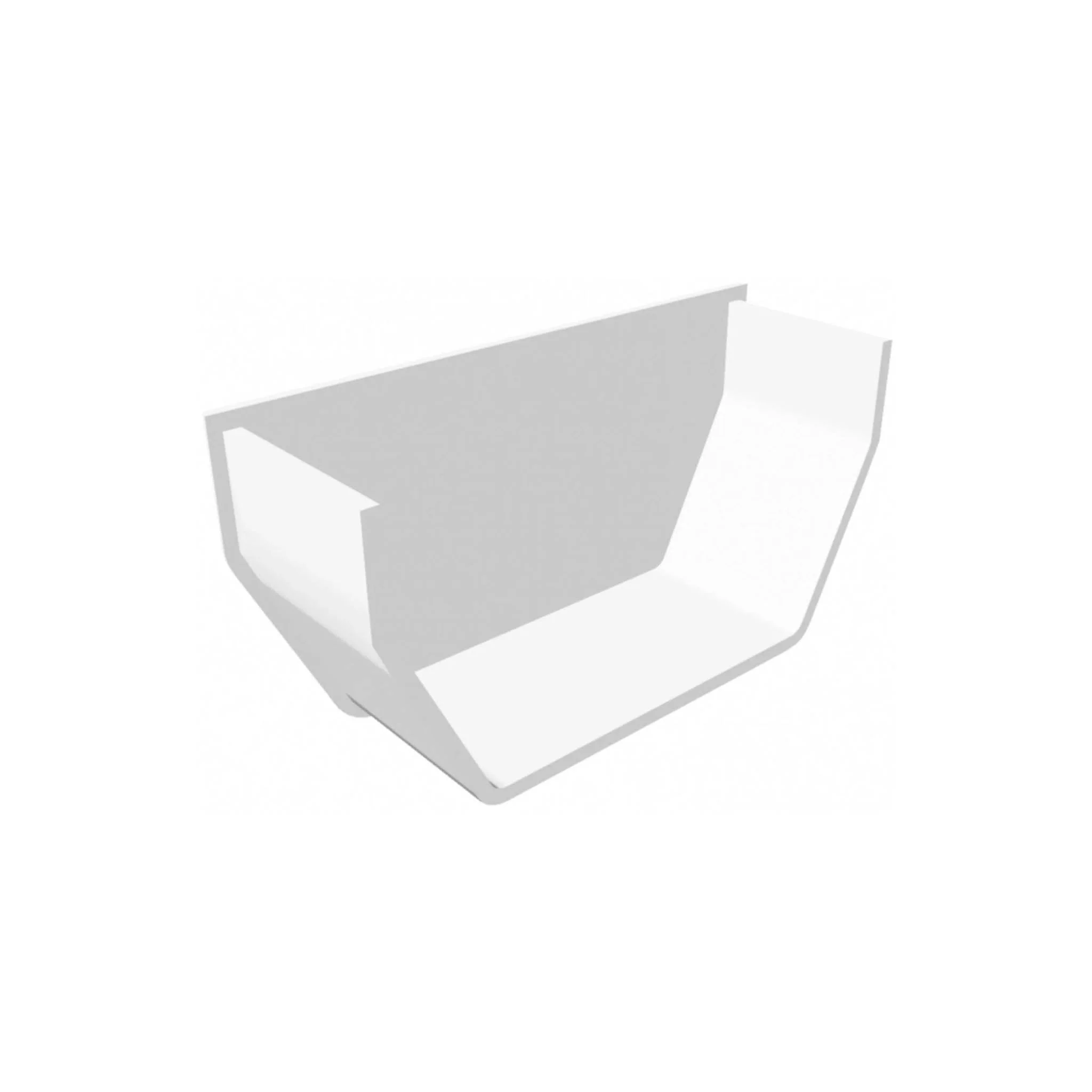 White Square Gutter Internal Stop End